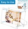 5x7 Acrylic Picture Frames 3 Pack, Clear Picture Frames with Stand, Magnetic Frame Acrylic Lucite Frameless Transparent Cubes Floating Gift